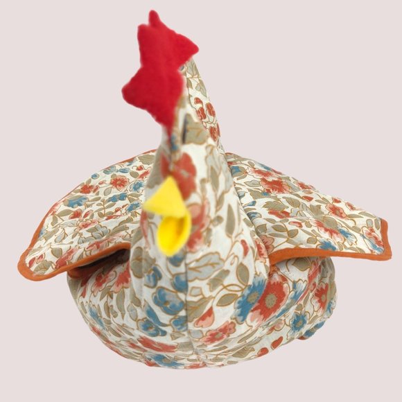 Vintage 1970s Chicken Baskets 3 Turkey Chick Calico Floral Wicker Lace Quilting - Picture 8 of 16